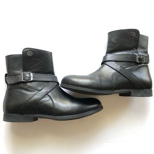 Birkenstock Black Leather Ankle Boots 39